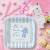 Pancakes, Pacis & PJs Boy Baby Shower ペーパープレート (パーティー)
