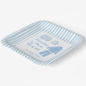 Pancakes, Pacis & PJs Boy Baby Shower ペーパープレート (傾斜あり)