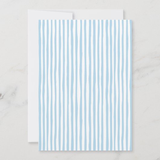 Pancakes, Pacis & PJs Boy Baby Shower 招待状 (裏面)