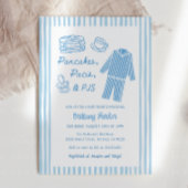 Pancakes, Pacis & PJs Boy Baby Shower 招待状