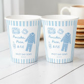 Pancakes, Pacis & PJs Boy Baby Shower 紙コップ