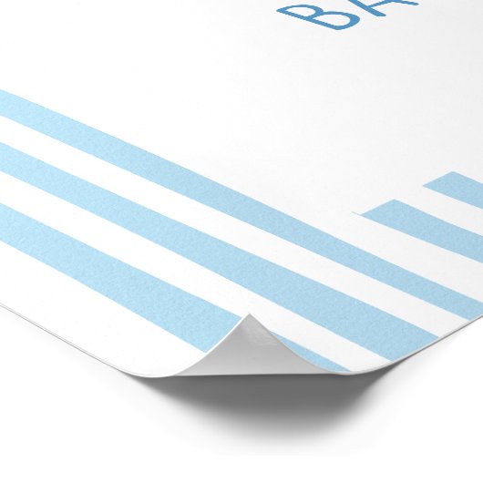 Pancakes, Pacis & PJs Boy Baby Shower Welcome  ポスター (角)