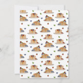 Pancakes Pajamas PJ's Girl Kids Birthday Party 招待状 (裏面)