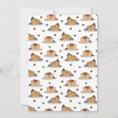 Pancakes Pajamas PJ's Girl Kids Birthday Photo 招待状 (裏面)