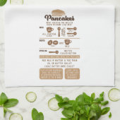 Pancakes Recipe Kitchen Towel – Fun キッチンタオル (折り畳み)