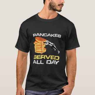 Pancakes Served All Day Fun Lineman Football Chri Tシャツ