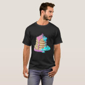 Pancakes Vaporwave Retrowave Aesthetic Tシャツ (正面フル)