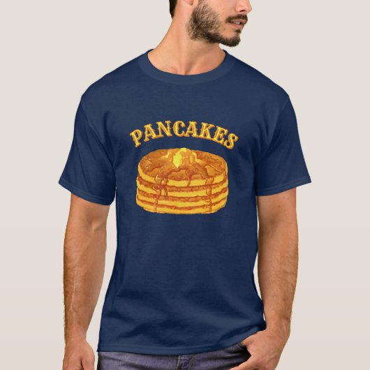 Pancakes With Maple Syrup & Butter Template Tシャツ (正面)