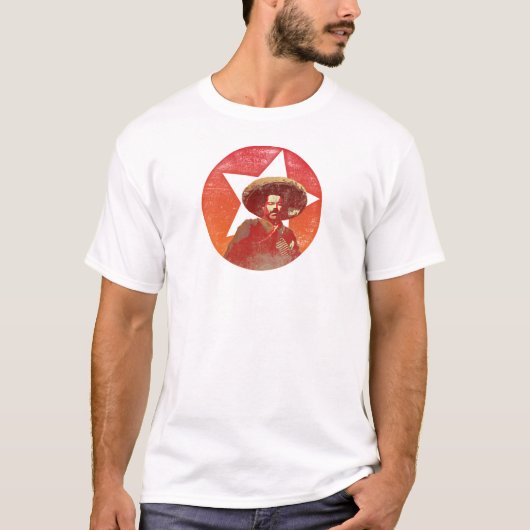 Panchoの別荘のヴィンテージの赤の星 Tシャツ (正面)