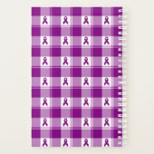 Pancreatic Cancer Awareness Plaid Planner, Purple プランナー手帳 (裏面)
