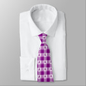 Pancreatic Cancer Awareness Plaid Purple Ribbon ネクタイ (タイ)