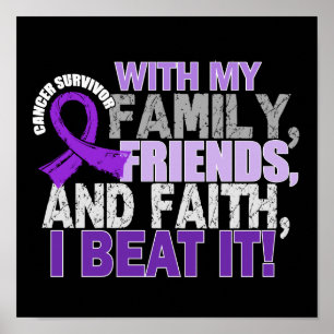 Pancreatic Cancer Survivor Family Friends Faith ポスター