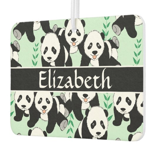 Pandaがカスタマイズするグラフィックパターンを作成 カーエアーフレッシュナー (左)