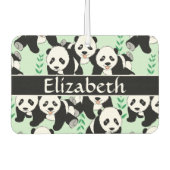 Pandaがカスタマイズするグラフィックパターンを作成 カーエアーフレッシュナー (正面)