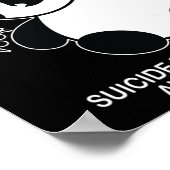 Pandaセミコロン蝶の自殺の防止アウェア ポスター (角)