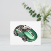 Pandaドライバ付きハイブリッドPCマウスカー ポストカード (スタンド正面)