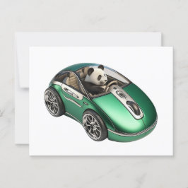 Pandaドライバ付きハイブリッドPCマウスカー ポストカード