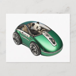 Pandaドライバ付きハイブリッドPCマウスカー ポストカード