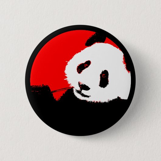 panda.カラーカスタマイズ可能な円 缶バッジ (正面)