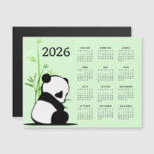 Panda 2026 Calendar Magnetic Card (正面/裏面)