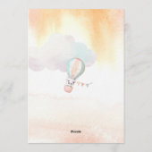 Panda Adventure Awaits Baby Shower 招待状 (裏面)