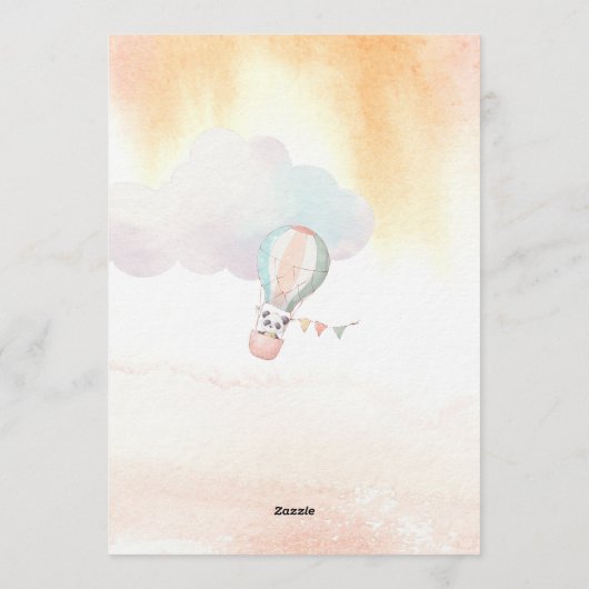 Panda Adventure Awaits Baby Shower 招待状 (裏面)