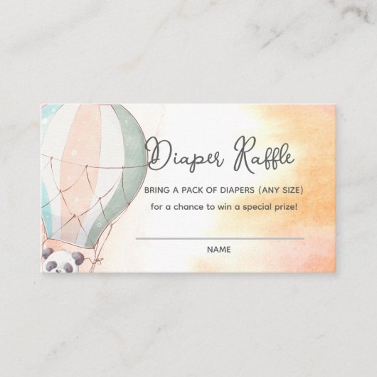 Panda Adventure Awaits Diaper Raffle エンクロージャーカード (正面)