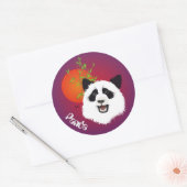 Panda (Ailuropoda melanoleuca) Aufkleber ラウンドシール (封筒)