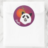 Panda (Ailuropoda melanoleuca) Aufkleber ラウンドシール (バッグ)