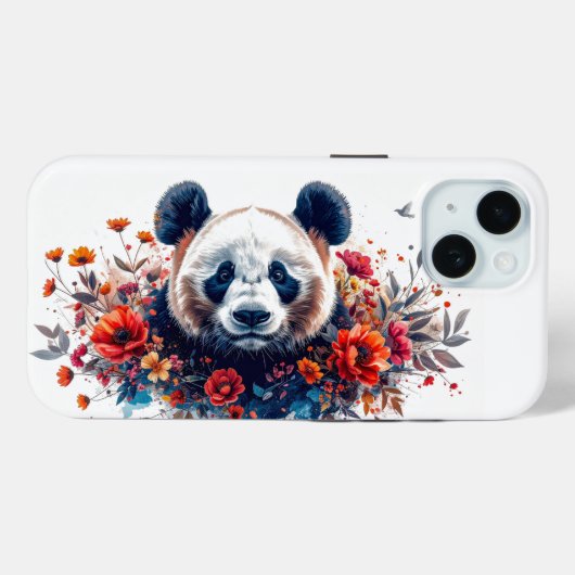 Panda Amongst Flowers Case-Mate iPhoneケース (裏面 (横))