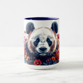 Panda Amongst Flowers Mug マグカップ (中央)
