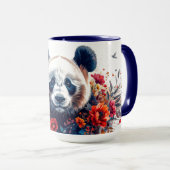 Panda Amongst Flowers Mug マグカップ (正面右)