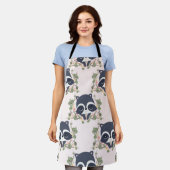 Panda And Flower Tattoo エプロン (着用した状態)