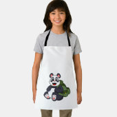 Panda as Hiker with Backpack エプロン (インサイチュ)