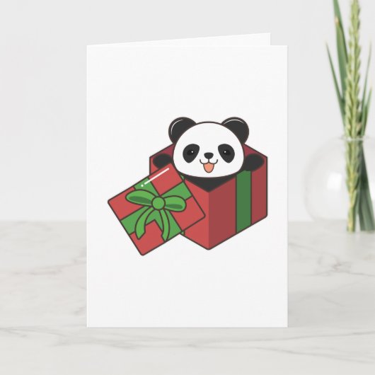 Panda at誕生日in Gift カード (正面)