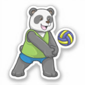 Panda at Sports with Volleyball シール (正面)