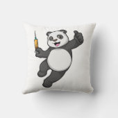 Panda at Vaccination with Syringe クッション (裏面)