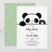 Panda Baby Shower Invitation 招待状 (正面/裏面)