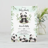 Panda Baby Shower Invitation 招待状 (スタンド正面)