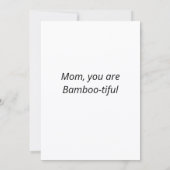 Panda Bamboo Mother’s Day シーズンカード (裏面)