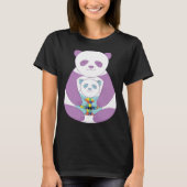 Panda bear Autism Awareness Puzzle pieces symbol A Tシャツ (正面)