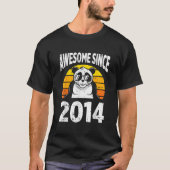 Panda Bear Awesome Since 2014 9Th 9 Tシャツ (正面)