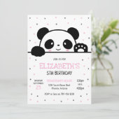Panda Bear Birthday Party Invitation 招待状 (スタンド正面)