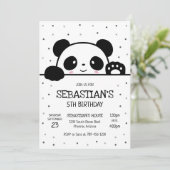 Panda Bear Birthday Party Invitation 招待状 (スタンド正面)