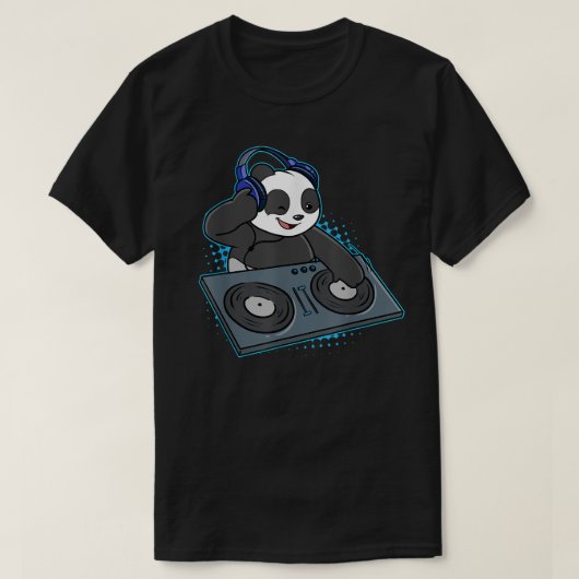 Panda Bear DJミュージックディスクジョッキーディスコミュージシャントゥール Tシャツ (デザイン正面)