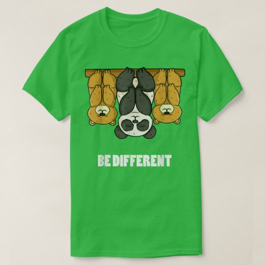 Panda-Bear Edition Be Different Tシャツ (デザイン正面)