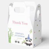 Panda Bear Green Bamboo Kids Birthday  フェイバーボックス (オープン)