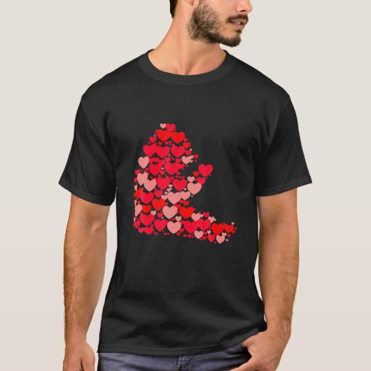 Panda Bear Lover Cute Love Hearts Animals Couples Tシャツ (正面)