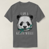 Panda Bear Orca Whale - Parody Killer Whale Funny  Tシャツ (デザイン正面)