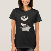Panda Bear Pastry Bakery Children Pastry Rolling P Tシャツ (正面)